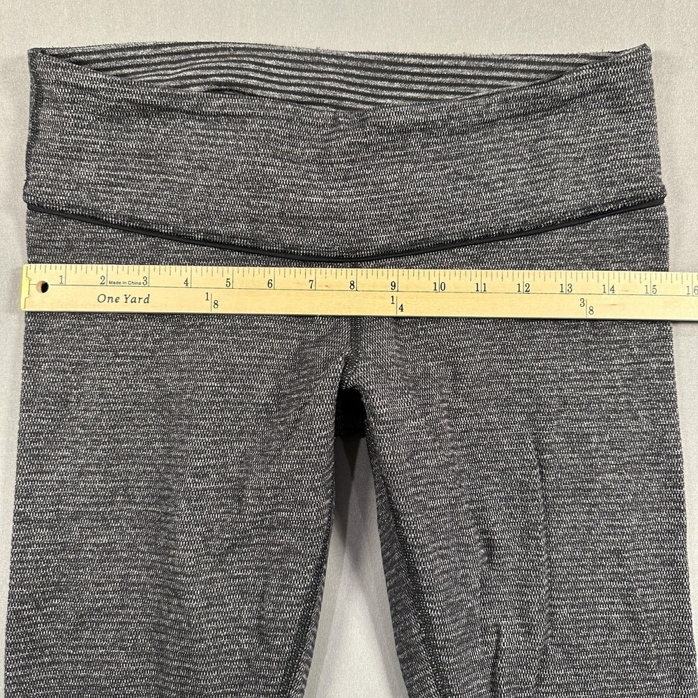 Lululemon Leggings Womens Apx:Med Gray Mid Rise Ankle Yoga Athletic Stretch - Picture 5 of 8